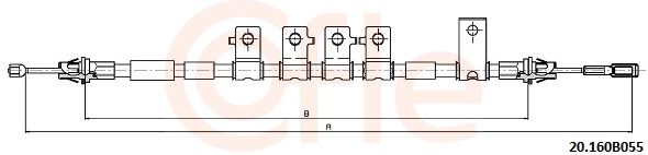 Cablu, frana de parcare COFLE 20.160B055
