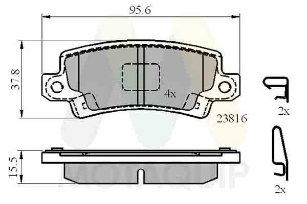 set placute frana,frana disc MOTAQUIP LVXL1243