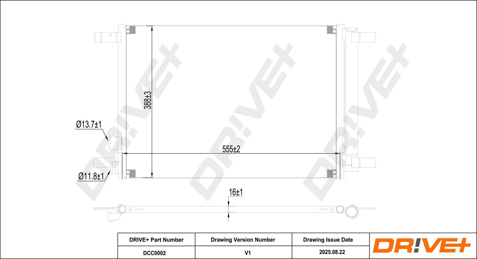 Skraplacz, klimatyzacja DR!VE+ DCC0002