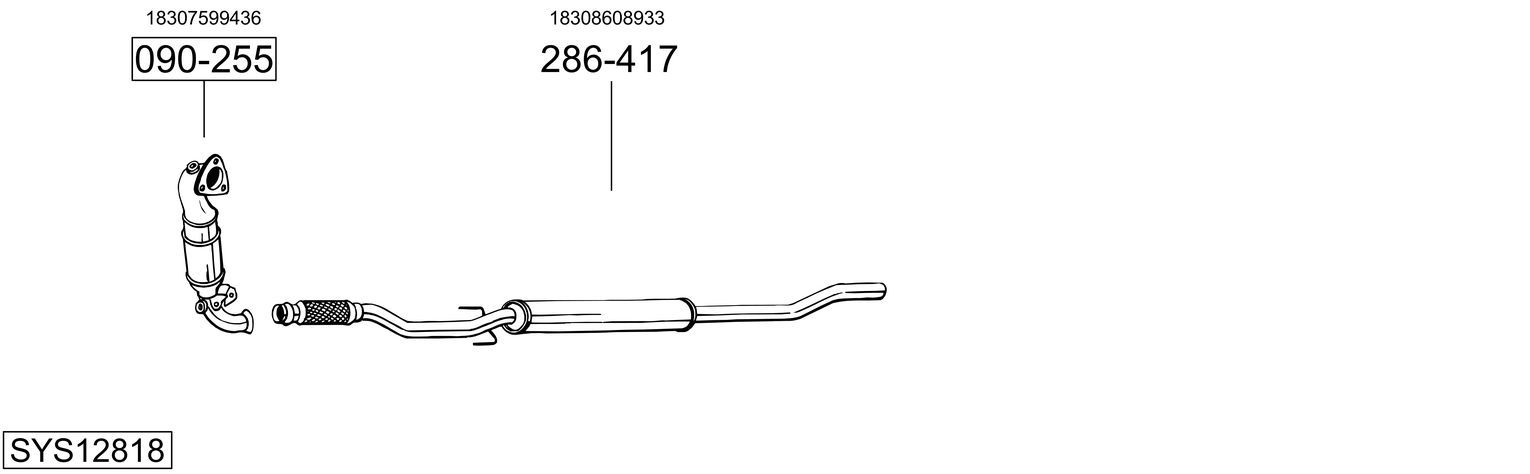 Układ wydechowy BOSAL SYS12818
