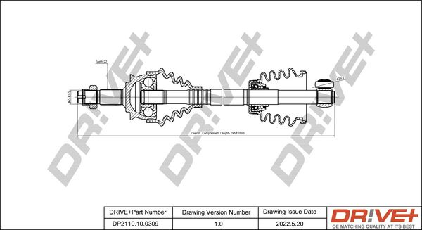 Wał napędowy DR!VE+ DP2110.10.0309