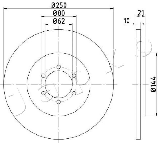 Tarcza hamulcowa JAPKO 610234C