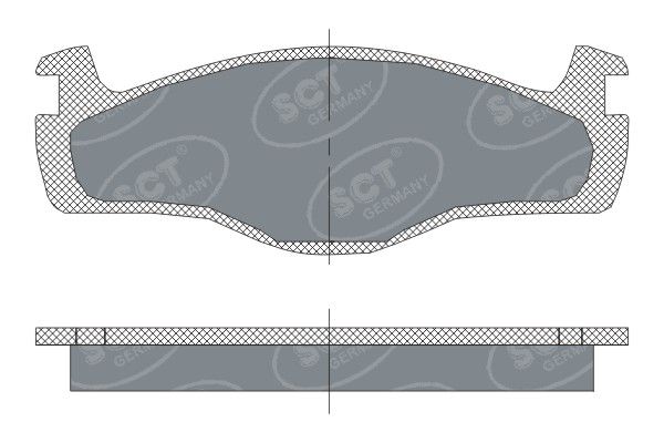 Zestaw klocków hamulcowych, hamulce tarczowe SCT - MANNOL SP 114 PR