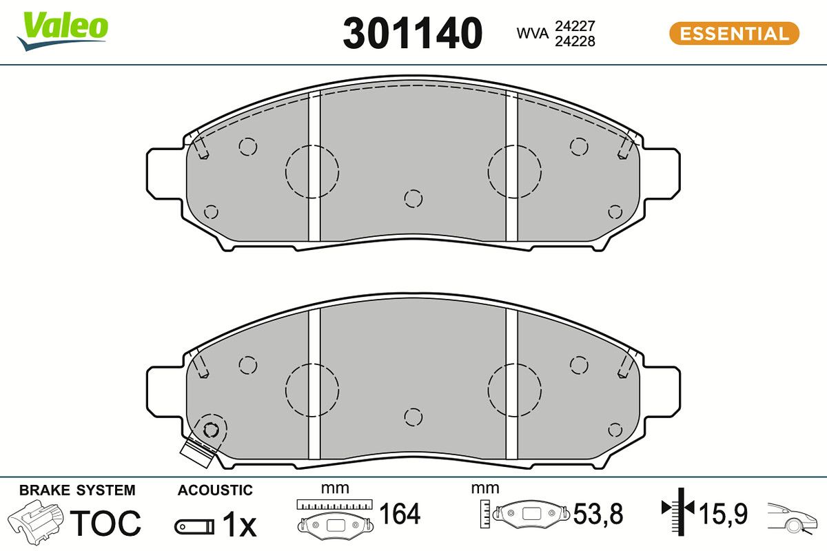 Комплект тормозных колодок, дисковый тормоз