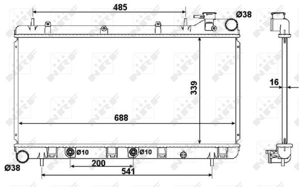 Chladič, chlazení motoru NRF 58372