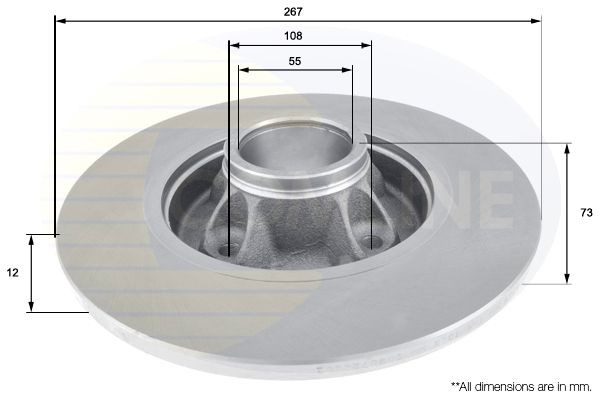 Tarcza hamulcowa COMLINE ADC1573
