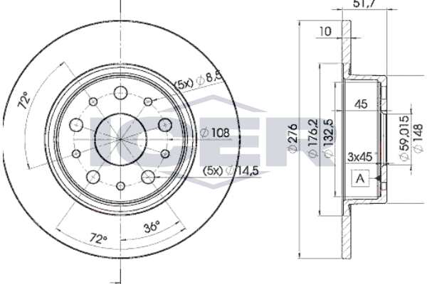 Tarcza hamulcowa ICER 78BD4646-2