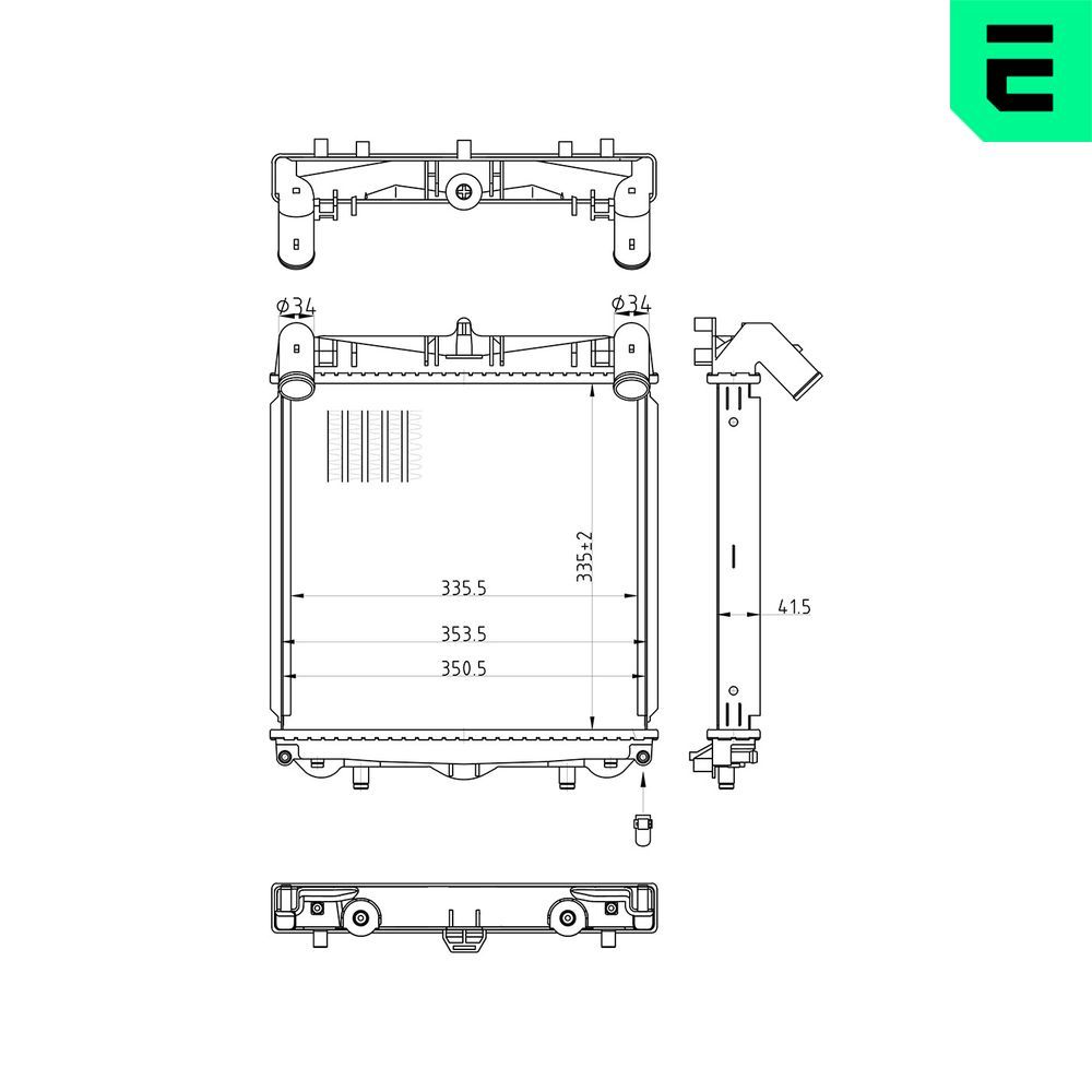 Radiator, racire motor ERA 673337