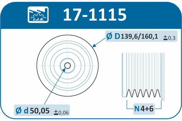 Levně Řemenice, klikový hřídel IJS GROUP 17-1115