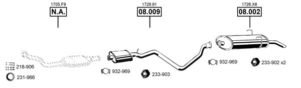 Układ wydechowy ASMET PE083225