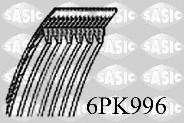 Pasek klinowy wielorowkowy SASIC 6PK996