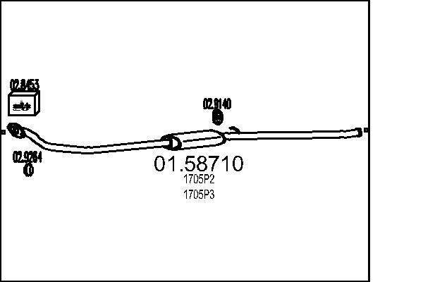 Tłumik środkowy MTS 01.58710