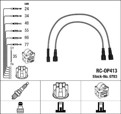 Set cablaj aprindere NGK 0783