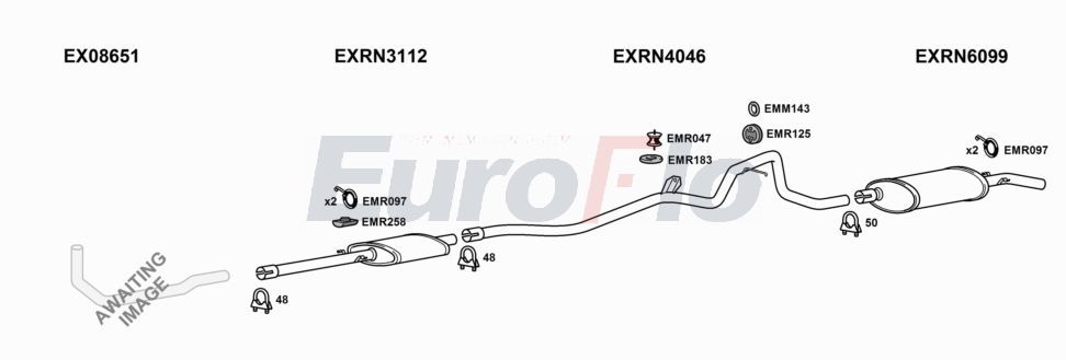 Układ wydechowy EUROFLO RN18163001D