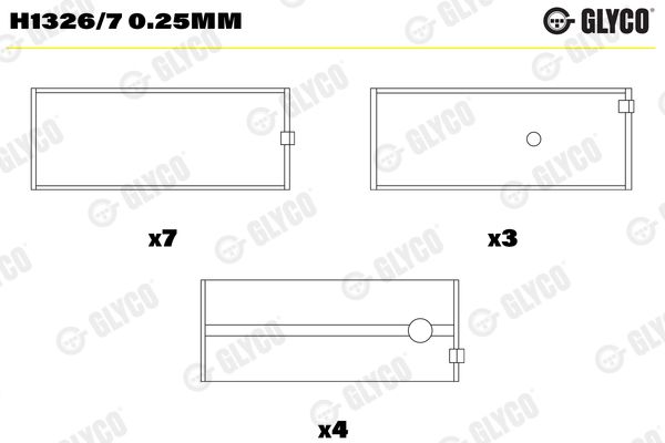 Cuzineti, arbore cotit GLYCO H1326/7 0.25mm