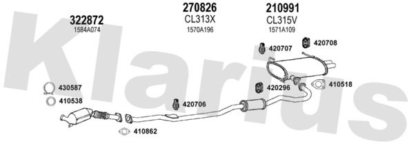 Układ wydechowy KLARIUS 210281E