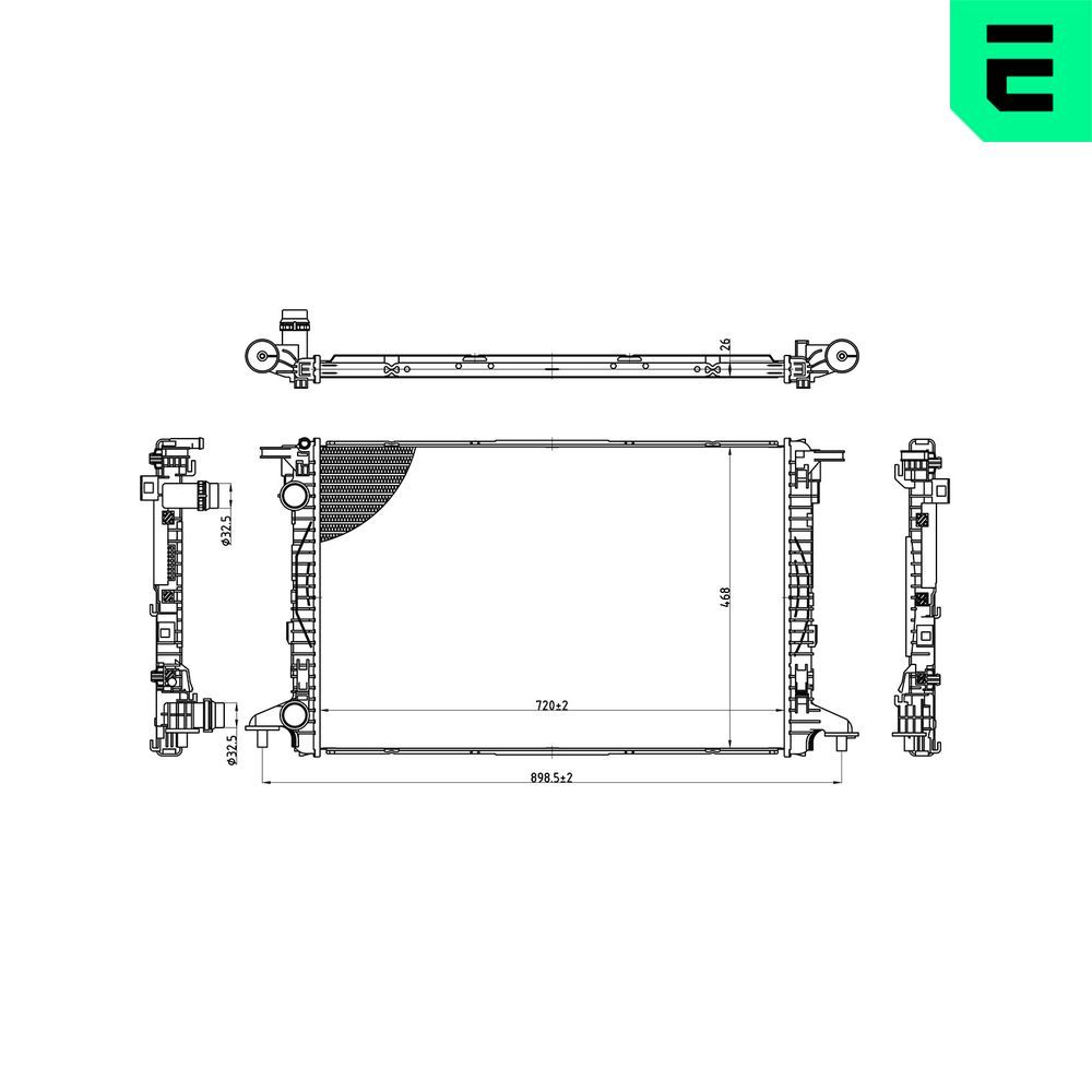 Radiator, racire motor ERA 673242