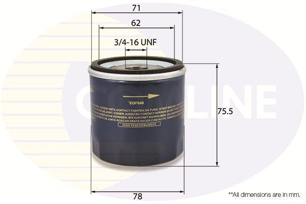 Filtr oleju COMLINE EOF049