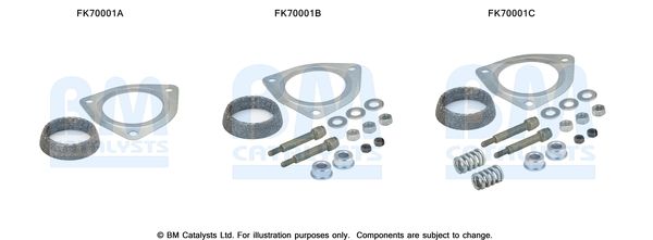 Zestaw montażowy, rura wydechowa BM CATALYSTS FK70001