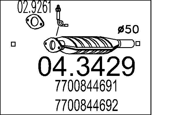 Katalizator MTS 04.3429