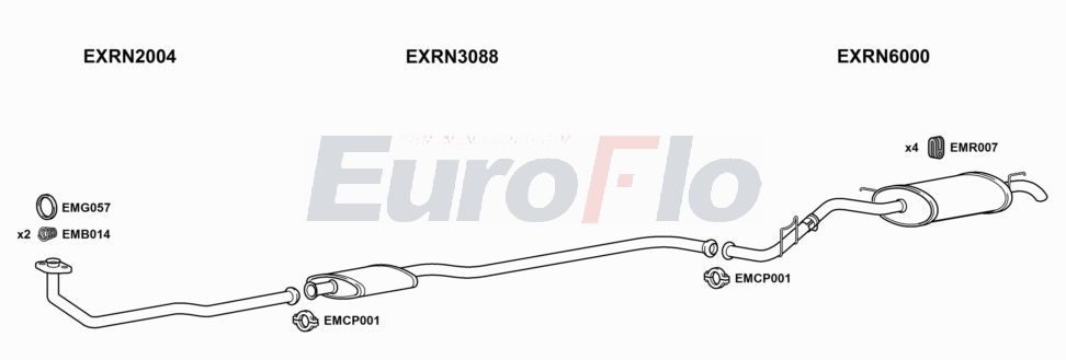 Układ wydechowy EUROFLO RNCLI121001A00