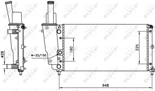 Levně Chladič, chlazení motoru NRF 58072