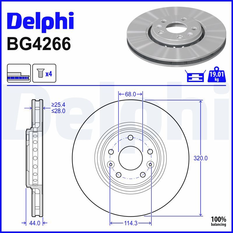 Disc frana DELPHI BG4266