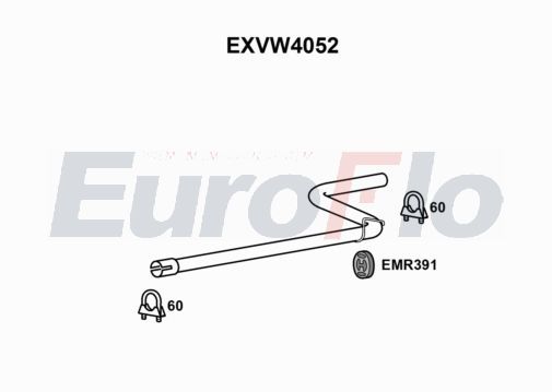 Zestaw tłumików, tłumik końcowy EUROFLO 2K3253201