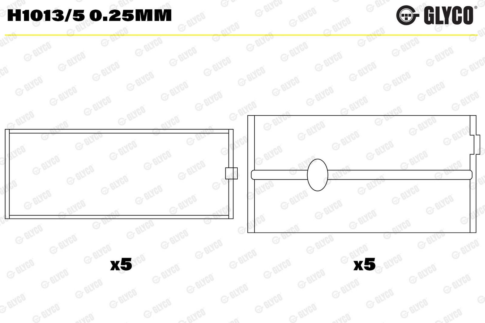 Cuzinet arbore cotit GLYCO H1013/5 0.25mm