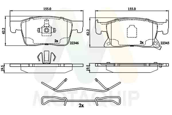 set placute frana,frana disc MOTAQUIP LVXL1877