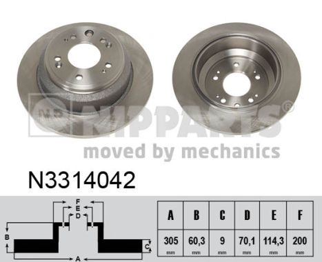 Disc frana NIPPARTS N3314042