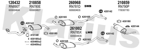 Układ wydechowy KLARIUS 720966E