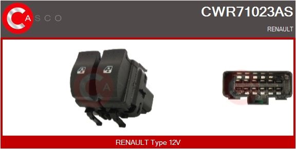 Spínač, zvedací zařízení oken CASCO CWR71023AS
