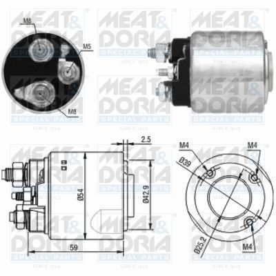 Włącznik elektromagnetyczny, rozrusznik MEAT & DORIA 46148