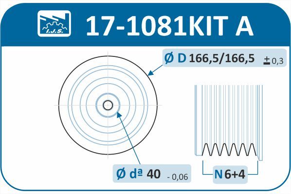 Levně Sada řemenice, kliková hřídel IJS GROUP 17-1081KITA