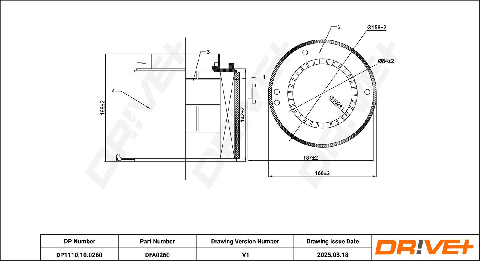 Filtru aer Dr!ve+ DP1110.10.0260