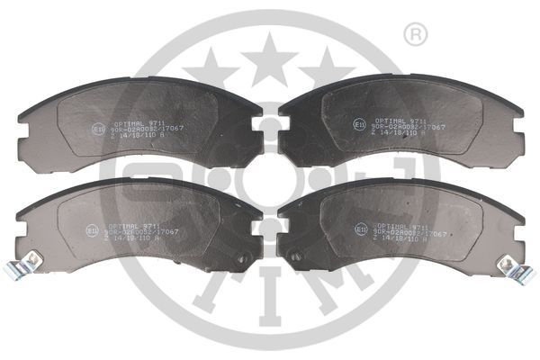 Zestaw klocków hamulcowych, hamulce tarczowe OPTIMAL BP-09711