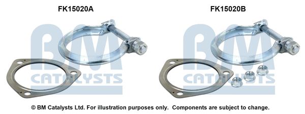 zestaw montażowy, filtr sadzy / filtr cząstek stałych BM CATALYSTS FK15020