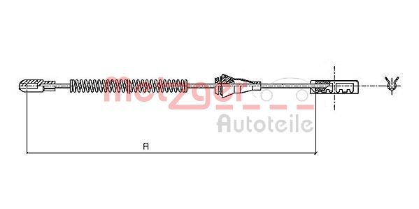Cablu, frana de parcare METZGER 11.5959
