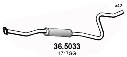 Rura wydechowa ASSO 36.5033