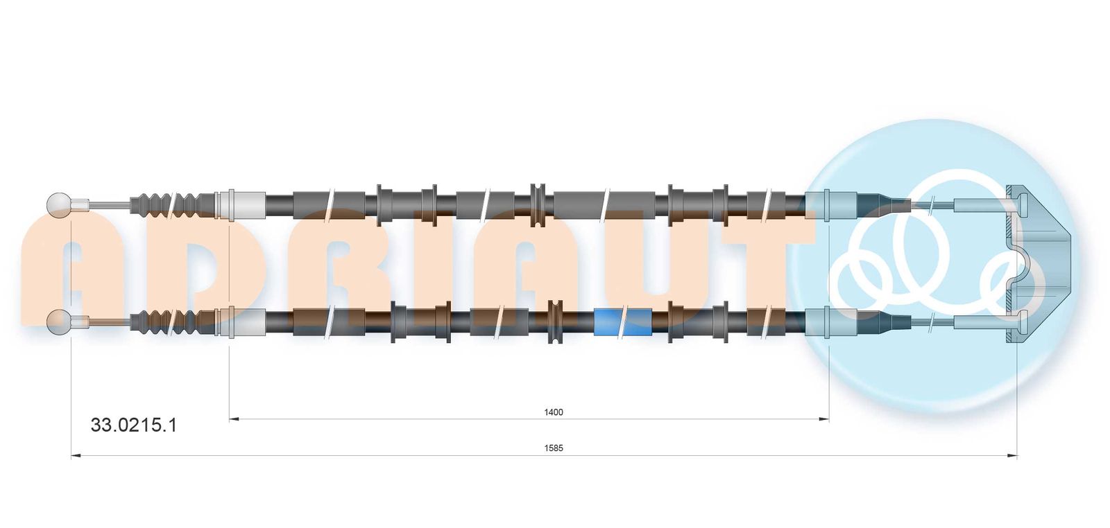 Cablu, frana de parcare ADRIAUTO 33.0215.1