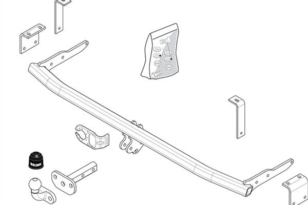 Zestaw zaczepu przyczepy BRINK 445900