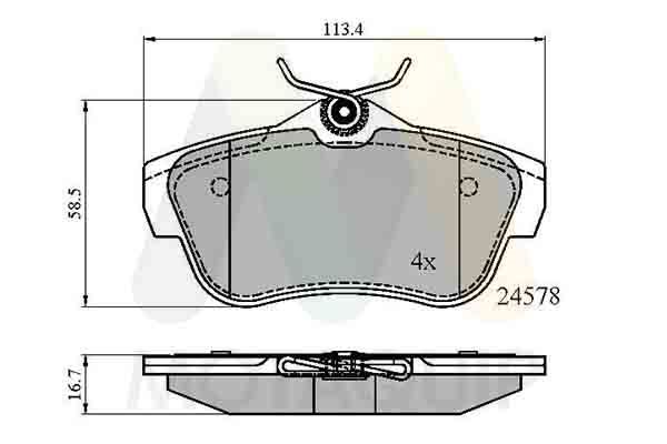 set placute frana,frana disc MOTAQUIP LVXL1344