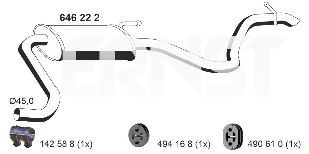 Toba esapament finala ERNST 646222