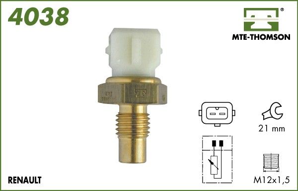 Czujnik, temperatura płynu chłodzącego MTE-THOMSON 4038
