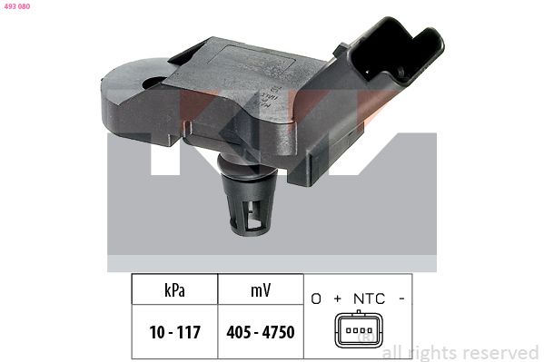 Czujnik ciśnienia powietrza, adaptacja wysokościowa KW 493 080