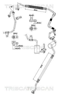 conducta presiune variabila,aer conditionat TRISCAN 9010 81003
