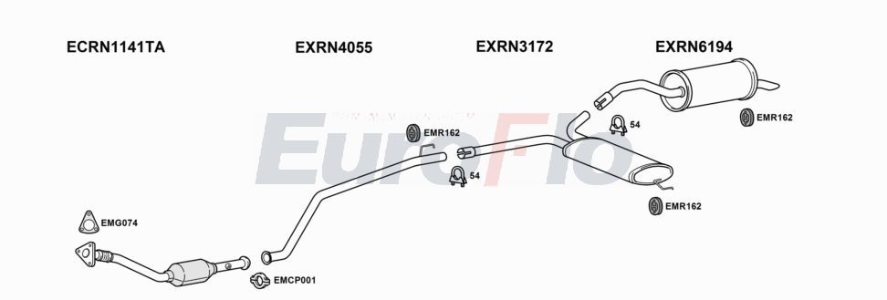 Układ wydechowy EUROFLO RNTRA207011C