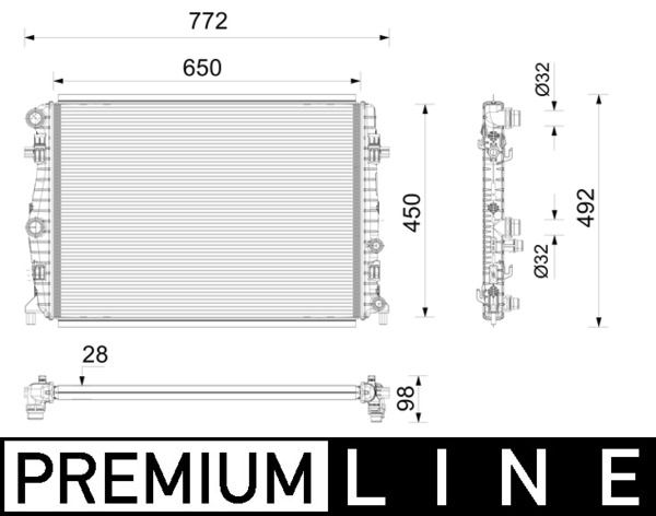 Radiator, racire motor MAHLE CR 2785 000P