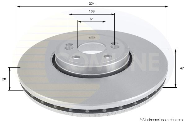 Tarcza hamulcowa COMLINE ADC1553V